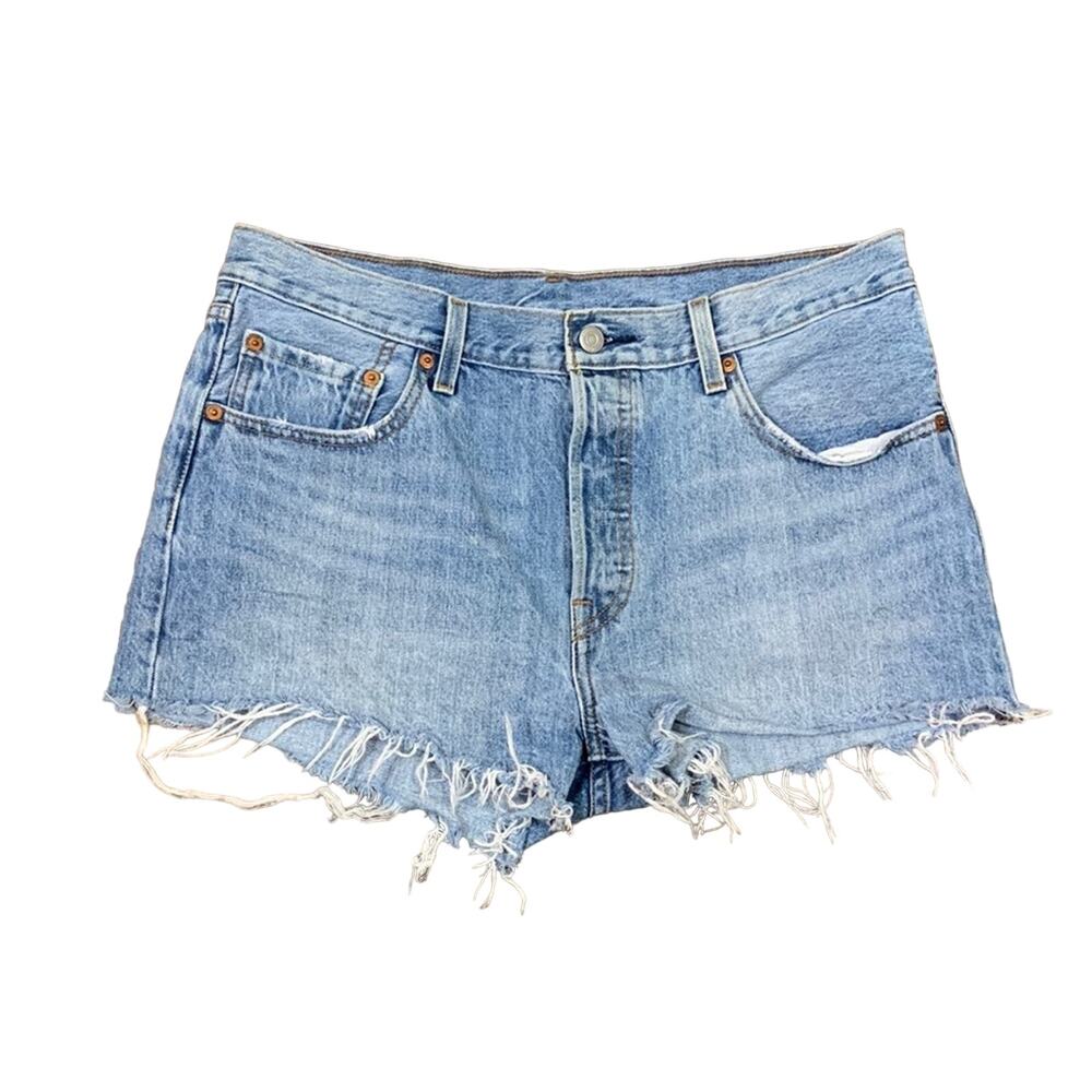 Levi’s 501 Button Fly High Waisted Cutoff Jean Shorts